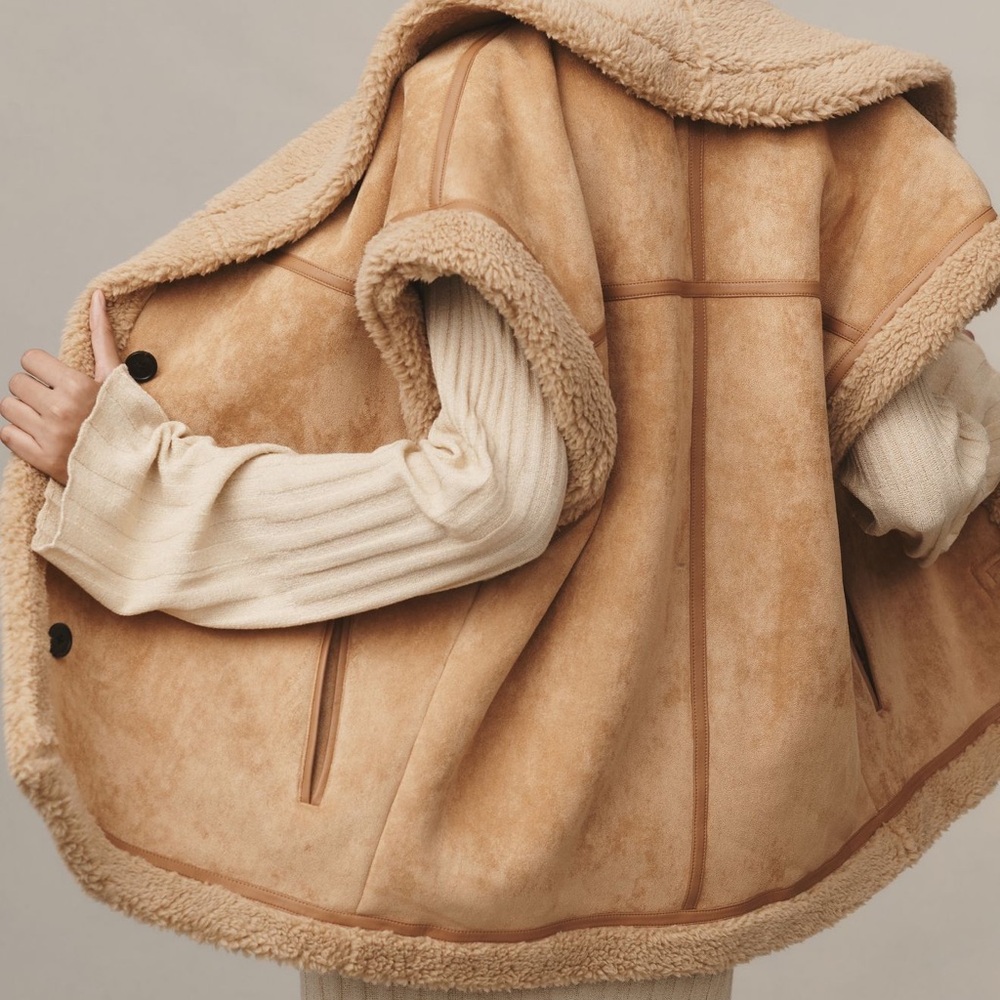 NWT Avec Les filles relaxed Sherpa vests - Picture 8 of 11